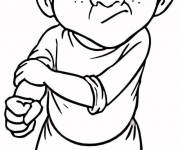 Coloriage L'homme se sent en col&egrave;re