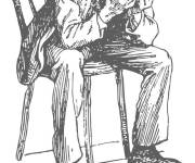 Coloriage L'inqui&eacute;tude de l'homme