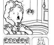 Coloriage La peur sentiment