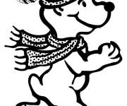 Coloriage Le chien se sent actif
