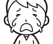 Coloriage Les larmes dans les yeux quand on se sent pleurer
