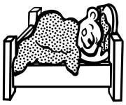 Coloriage Ours qui se sent fatigu&eacute; et a besoin de dormir