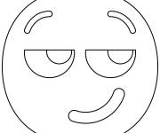 Coloriage Sourire cach&eacute; sur le visage