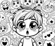 Coloriage Tous les expressions de l'&Eacute;motion de la surprise