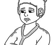 Coloriage Triste dame