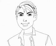 Coloriage Un adolescent heureux