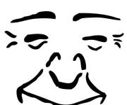 Coloriage Visage se sent content