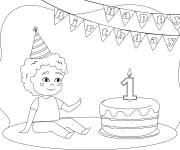 Coloriage Anniversaire de l'enfant