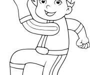 Coloriage et dessins gratuit Enfant dans la costume de Super Flash à imprimer