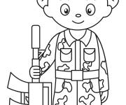 Coloriage Le petit gar&ccedil;on soldat