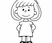 Coloriage Petite fille de dessin anim&eacute; Lucy Van Pelt Cacahu&egrave;tes