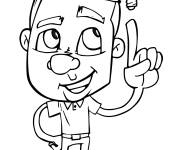 Coloriage Un enfant a trouv&eacute; une id&eacute;e