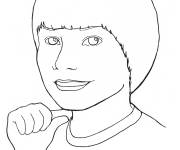 Coloriage Un enfant d'origine indienne