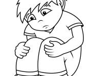 Coloriage Un enfant triste en ligne