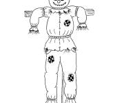 Coloriage Epouvantail  avec des beaux yeux