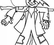 Coloriage Epouvantail avec le visage gentil