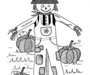 Coloriage Epouvantail dans le champ anti-stress