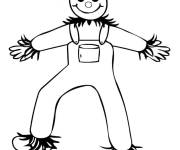 Coloriage Epouvantail dr&ocirc;le