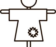 Coloriage et dessins gratuit Epouvantail facile à imprimer