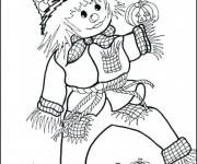 Coloriage Epouvantail, le Monstre de paille