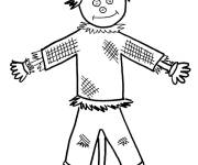 Coloriage et dessins gratuit Epouvantail pour automne à imprimer