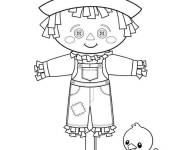 Coloriage Epouvantail pour les tout petits