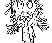 Coloriage et dessins gratuit Epouvantail qui fait peur à imprimer