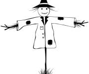Coloriage et dessins gratuit Epouvantail simple pour enfant à imprimer