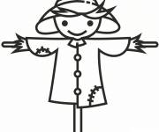 Coloriage et dessins gratuit Epouvantail souriant à imprimer