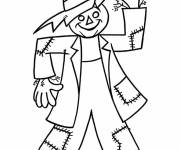 Coloriage Epouvantail te salue