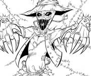 Coloriage L'&eacute;pouvantail, monstre effrayant