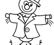 Coloriage Un gentil &eacute;pouvantail pour ps