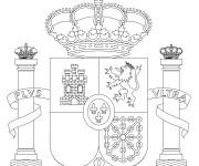 Coloriage Armoiries qui repr&eacute;sente l'Espagne 