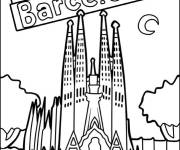 Coloriage Barcelone en Espagne
