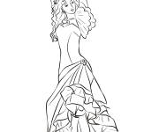 Coloriage Belle danseuse de flamenco