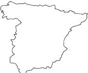 Coloriage Carte d'Espagne