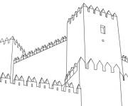 Coloriage Ch&acirc;teau d'Andalousie en Espagne