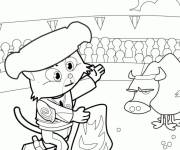 Coloriage Corrida cartoon pour enfant