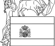 Coloriage Corrida symbole d'Espagne