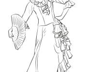 Coloriage Danseuse espagnole en ligne
