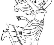 Coloriage Danseuse espagnole mignonne