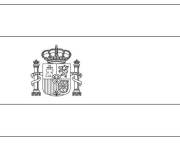Coloriage Drapeau d'Espagne facile 
