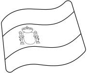 Coloriage Emoji de drapeau d'Espagne