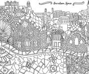 Coloriage Espagne dessin anti-stress