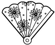 Coloriage Eventail d'Espagne