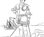 Coloriage et dessins gratuit Francisco Pizarro espagnol à imprimer