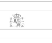 Coloriage et dessins gratuit Le drapeau d'Espagne en noir et blanc à imprimer