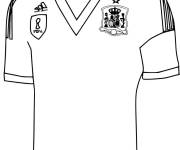 Coloriage et dessins gratuit Maillot d'Espagne de football à imprimer