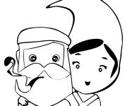 Coloriage et dessins gratuit Olentzero et mari domingi de dessin anim&eacute; en Espagne à imprimer