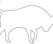 Coloriage et dessins gratuit Taureau espagnol facile à imprimer